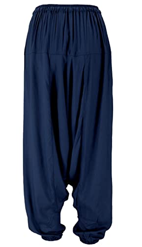 GURU SHOP Haremshose, Pluderhose, Pumphose, Aladinhose, Damen, Marineblau, Synthetisch, Size:38 von GURU SHOP