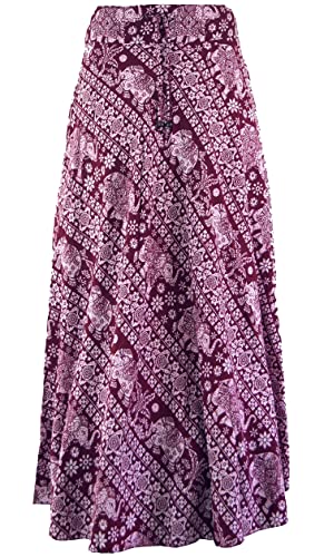 GURU SHOP Hippierock, Maxirock, Damen, Rot, Synthetisch, Size:40 von GURU SHOP