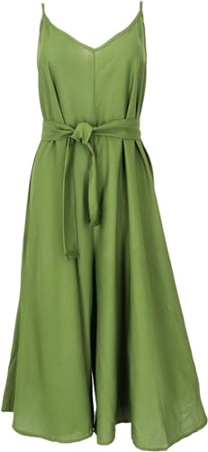GURU SHOP Boho Jumpsuit, Knöchellanger Sommer Overall, Hosenkleid - Grün, Damen, Synthetisch GURU SHOP Boho Jumpsuit, Knöchellanger Sommer Overall, Hosenkleid - Grün, Damen, Synthetisch von GURU SHOP