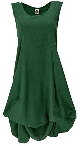 GURU SHOP Langes Wandelbares Sommerkleid, Maxikleid, Grün, Baumwolle, Size:L (42) von GURU SHOP