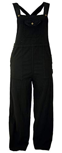 GURU SHOP Latzhose, Ethno Style, Hose, Schwarz, Baumwolle, Size:M (38) von GURU SHOP