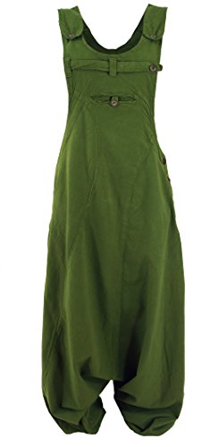 GURU SHOP Latzhose Aladinhose Haremshose Pluderhose Pumphose, Olive, Baumwolle, Size:S (36) von GURU SHOP