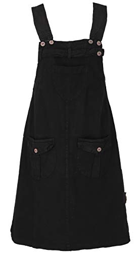 GURU SHOP Latzrock, Trägerkleid, Hippierock - Schwarz, Baumwolle, Size:M (38) von GURU SHOP