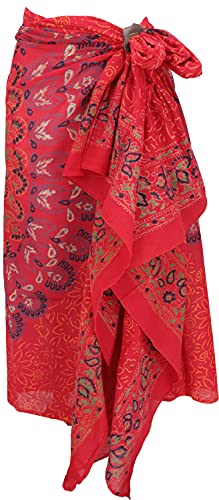 GURU SHOP Leichter Mandala Pareo, Sarong, Handbedrucktes Baumwolltuch, Wandbehang, Herren/Damen, Modell 9, Baumwolle, Size:One Size, 160x100 cm von GURU SHOP