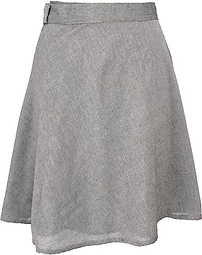 GURU SHOP Leichter Wickelrock, Baumwoll-Sommerrock, Damen, Grau, Baumwolle, Size:One Size von GURU SHOP