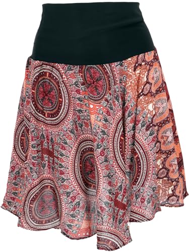 GURU SHOP Luftiger Minirock, Boho Sommerrock - Rot, Damen, Synthetisch von GURU SHOP