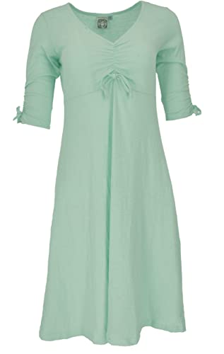 GURU SHOP Midikleid aus Bio-Baumwolle, Basic Kleid Organic, Seagreen, Size:L (40) von GURU SHOP