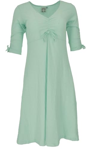 GURU SHOP Midikleid aus Bio-Baumwolle, Basic Kleid Organic - Seagreen, Damen, Size:S von GURU SHOP