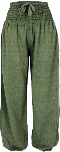 GURU SHOP Muckhose, Aladinhose mit Breitem Bund, Grün, Baumwolle, Size:M (38) von GURU SHOP