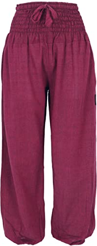 GURU SHOP Muckhose, Aladinhose mit Breitem Bund, Weinrot, Baumwolle, Size:L (40) von GURU SHOP