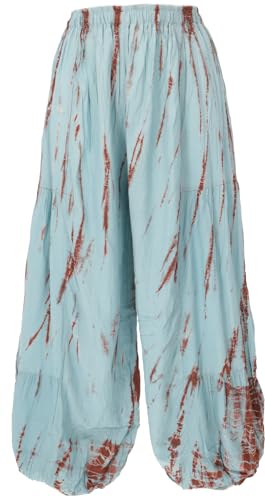 GURU SHOP Muckhose, Pluderhose, Batik Pumphose - Aqua, Damen, Synthetisch von GURU SHOP