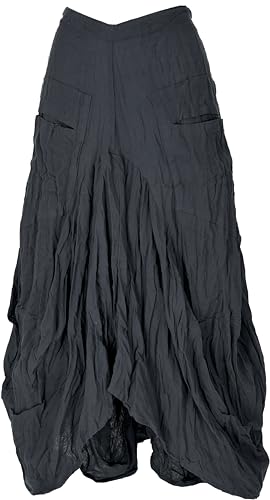 GURU SHOP Natürlicher Maxirock, Rock, Langer Rock, Schwarz, Baumwolle, Size:M (38) von GURU SHOP