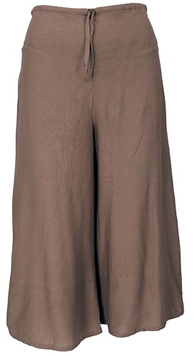 GURU SHOP Palazzohose, 7/8 Hosenrock, Schlaghose, Sommerhose, Cappuccino, Synthetisch, Size:L/XL (40) von GURU SHOP