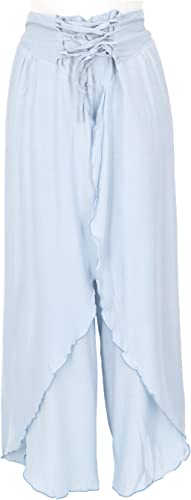 GURU SHOP Palazzohose, Hosenrock, Sommerhose, Damen, Hellblau, Synthetisch, Size:38 von GURU SHOP