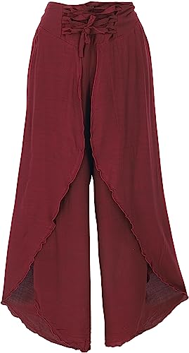 GURU SHOP Palazzohose, Hosenrock, Sommerhose, Damen, Weinrot, Synthetisch, Size:38 von GURU SHOP