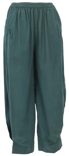 GURU SHOP Pluderhose, Baumwollhose mit Tollen Taschen - Grün, Damen, Baumwolle, Size:S von GURU SHOP