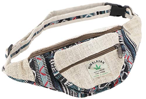 GURU SHOP Praktische Hanf Gürteltasche, Ethno Bauchtasche, Sidebag - Dunkelblau, Herren/Damen, Size:One Size, 15x20x8 cm, Festival- Bauchtasche Hippie von GURU SHOP