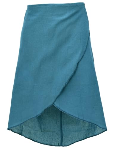 GURU SHOP Psytrance Goa Wickelrock, Minirock - Petrol, Damen, Synthetisch von GURU SHOP