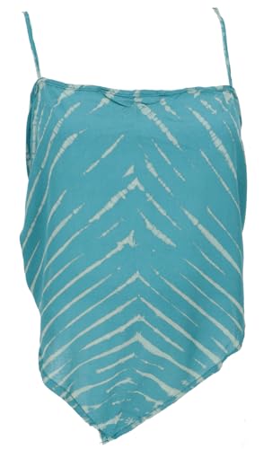 GURU SHOP Rückenfreies Sommertop, Batiktop, Batik Wickeltop - Petrol, Damen, Synthetisch GURU SHOP Rückenfreies Sommertop, Batiktop, Batik Wickeltop - Petrol, Damen, Synthetisch von GURU SHOP