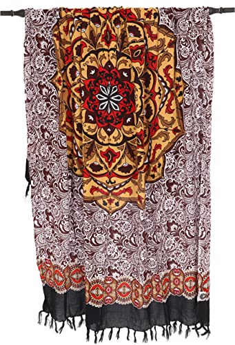 GURU SHOP Sarong, Wandbehang, Wickelrock, Sarongkleid, Herren/Damen, Mandala/Blau, Synthetisch, Size:One Size, 160x115 cm von GURU SHOP