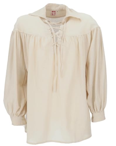 GURU SHOP Schlupfhemd, Freizeithemd, Mittelalterhemd - Naturweiß, Herren, Baumwolle, Size:S GURU SHOP Schlupfhemd, Freizeithemd, Mittelalterhemd - Naturweiß, Herren, Baumwolle, Size:S von GURU SHOP