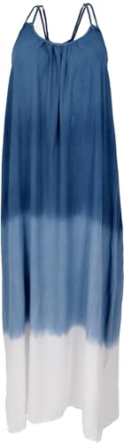 GURU SHOP Schmales Batikkleid, Strandkleid, Sommerkleid - Blau/weiß, Damen, Synthetisch von GURU SHOP