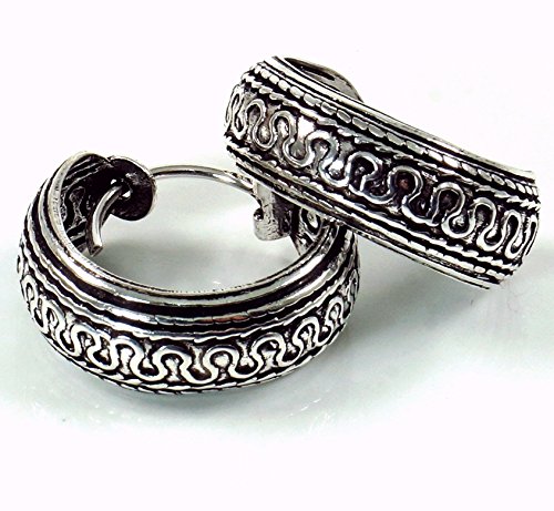 GURU SHOP Silbercreolen Creolen Tribal von GURU SHOP