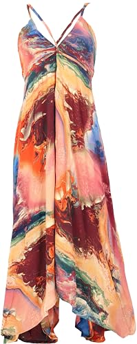 GURU SHOP Sommerkleid, Magic Dress, Maxirock, Midikleid, Strandkleid, Damen, Rostrot, Synthetisch, Size:40 von GURU SHOP