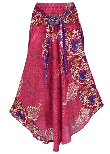 GURU SHOP Sommerrock, Maxirock Hippie Chic, Damen, Rot, Synthetisch, Size:38 von GURU SHOP