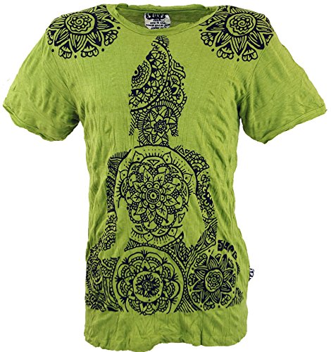 GURU SHOP Sure Herren T-Shirt Mandala, Lemon, Baumwolle, Size:XL von GURU SHOP