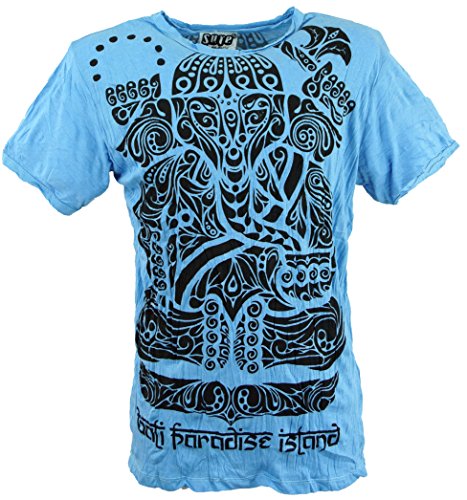 GURU SHOP Sure Herren T-Shirt Tribal, Hellblau, Baumwolle, Size:M von GURU SHOP