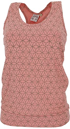 GURU SHOP Tanktop, Flower of Life Yoga Top aus Bio-Baumwolle, Desert Sand, Size:M (38) von GURU SHOP