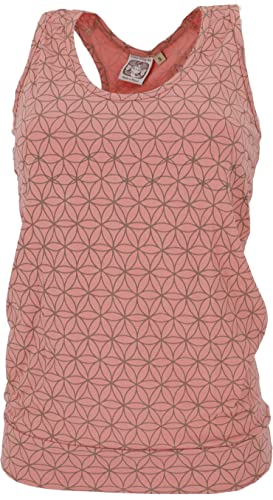 GURU SHOP Tanktop, Flower of Life Yoga Top aus Bio-Baumwolle, Desert Sand, Size:S (36) von GURU SHOP