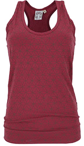 GURU SHOP Tanktop, Flower of Life Yoga Top aus Bio-Baumwolle, Rot, Size:S (36) von GURU SHOP