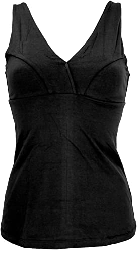 GURU SHOP Trägertop, Festivaltop, Goa Top, Schwarz, Baumwolle, Size:M (38) von GURU SHOP