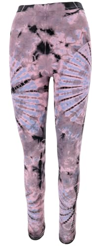 GURU SHOP Unikat Batik Damen Leggings, Stretch Hose Für Frauen, Yogahose - Lavendel, Synthetisch GURU SHOP Unikat Batik Damen Leggings, Stretch Hose Für Frauen, Yogahose - Lavendel, Synthetisch von GURU SHOP