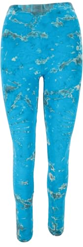GURU SHOP Unikat Batik Damen Leggings, Stretch Hose Für Frauen, Yogahose - Türkisblau, Synthetisch GURU SHOP Unikat Batik Damen Leggings, Stretch Hose Für Frauen, Yogahose - Türkisblau, Synthetisch von GURU SHOP