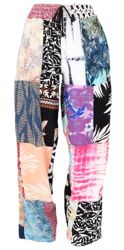 GURU SHOP Unikat Upcyceling Patchwork Hose Bali, Unisex Boho Sommerhose - Bunt, Damen, Synthetisch, Size:L GURU SHOP Unikat Upcyceling Patchwork Hose Bali, Unisex Boho Sommerhose - Bunt, Damen, Synthetisch, Size:L von GURU SHOP