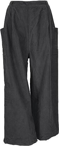 GURU SHOP Weite Cord, Wellnesshose, Hose, Schwarz, Baumwolle, Size:S (36) von GURU SHOP