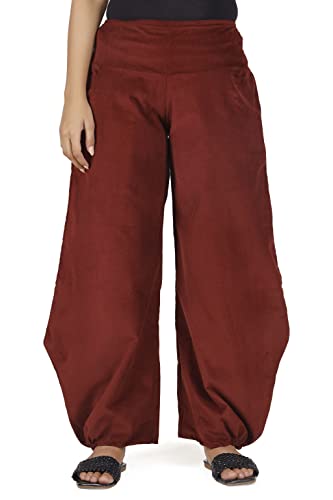 GURU SHOP Weite Cord Pluderhose, Feincord Hose, Weinrot, Baumwolle, Size:S (36) von GURU SHOP