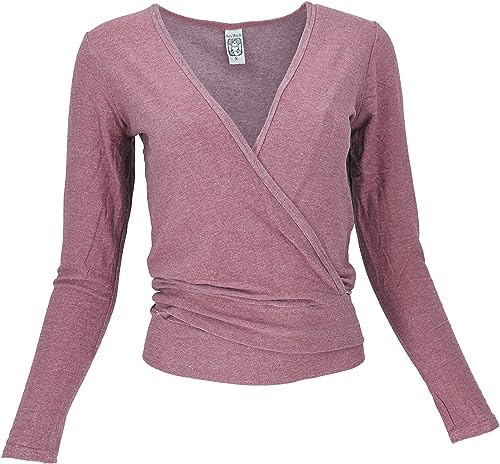 GURU SHOP Wickelshirt, Pullover, Wickeljacke, Yogashirt, Altrosa, Synthetisch, Size:L (40) von GURU SHOP