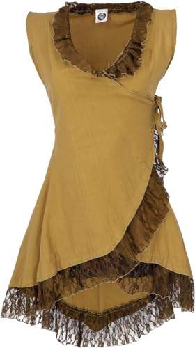 GURU SHOP Wickeltunika mit Spitze - Massala, Damen, Baumwolle, Size:L/XL von GURU SHOP
