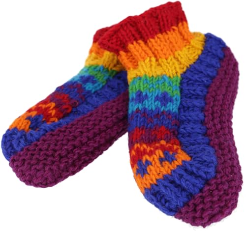 GURU SHOP Wollhausschuhe, Handgestrickte Hippie Hüttenschuhe 37-39 - Modell 14, Unisex - Erwachsene, Wolle GURU SHOP Wollhausschuhe, Handgestrickte Hippie Hüttenschuhe 37-39 - Modell 14, Unisex - Erwachsene, Wolle von GURU SHOP