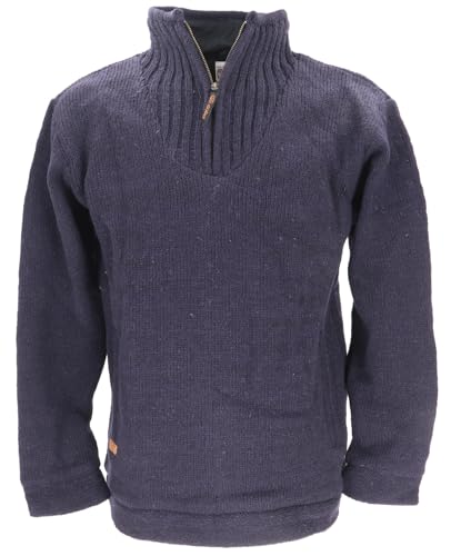 GURU SHOP Wollpullover, Troyer Wollpullover, Seemannspullover - Dunkelblau, Herren, Wolle, Size:M von GURU SHOP