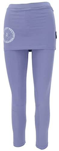 GURU SHOP Yoga-Hose, Leggings mit Minirock Bio BW Yogi, Taubenblau, Baumwolle, Size:M (38) von GURU SHOP