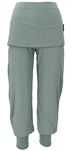 GURU SHOP Yoga-Hose mit Minirock in Bio-Qualität, Aqua, Baumwolle, Size:L (40) von GURU SHOP