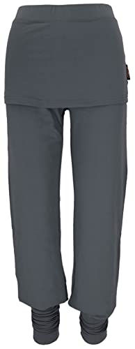 GURU SHOP Yoga-Hose mit Minirock in Bio-Qualität, Dunkelgrau, Baumwolle, Size:S (36) von GURU SHOP
