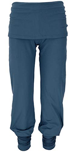 GURU SHOP Yoga-Hose mit Minirock in Bio-Qualität, Orion Blau, Baumwolle, Size:L (40) von GURU SHOP