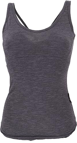 GURU SHOP Yoga-Top aus Bio-Baumwolle, Anthrazit, Size:S (34) von GURU SHOP