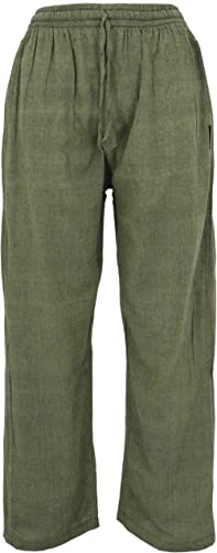 GURU SHOP Yogahose, Unisex Goa Baumwoll-Hose, Grün, Baumwolle, Size:M (48) von GURU SHOP